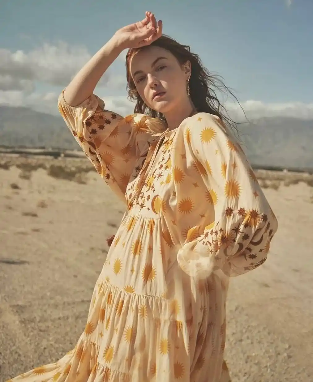 Sunprint Boho Maxi Dress