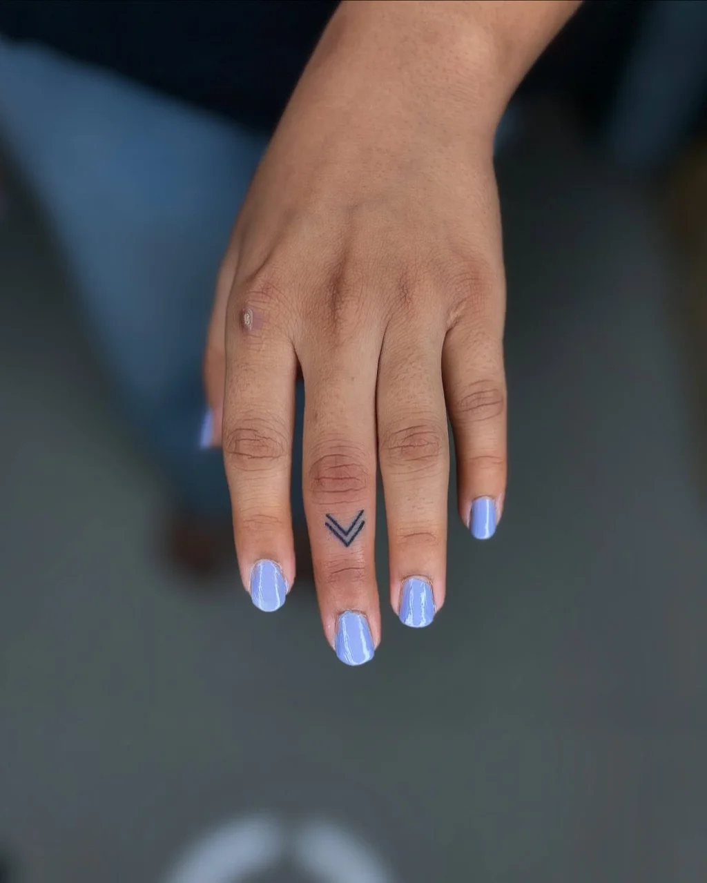 Chevron Finger Tattoos for Women