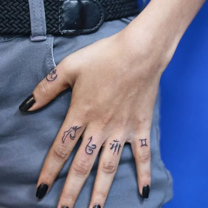 Zodiac Finger Tattoos for Women