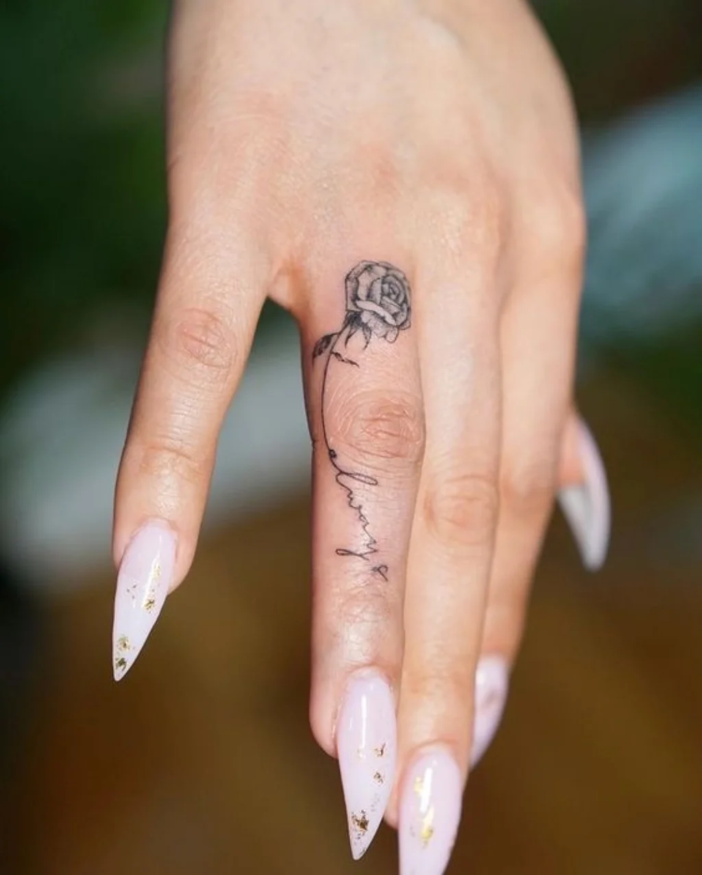 Rose Finger Tattoos for Women