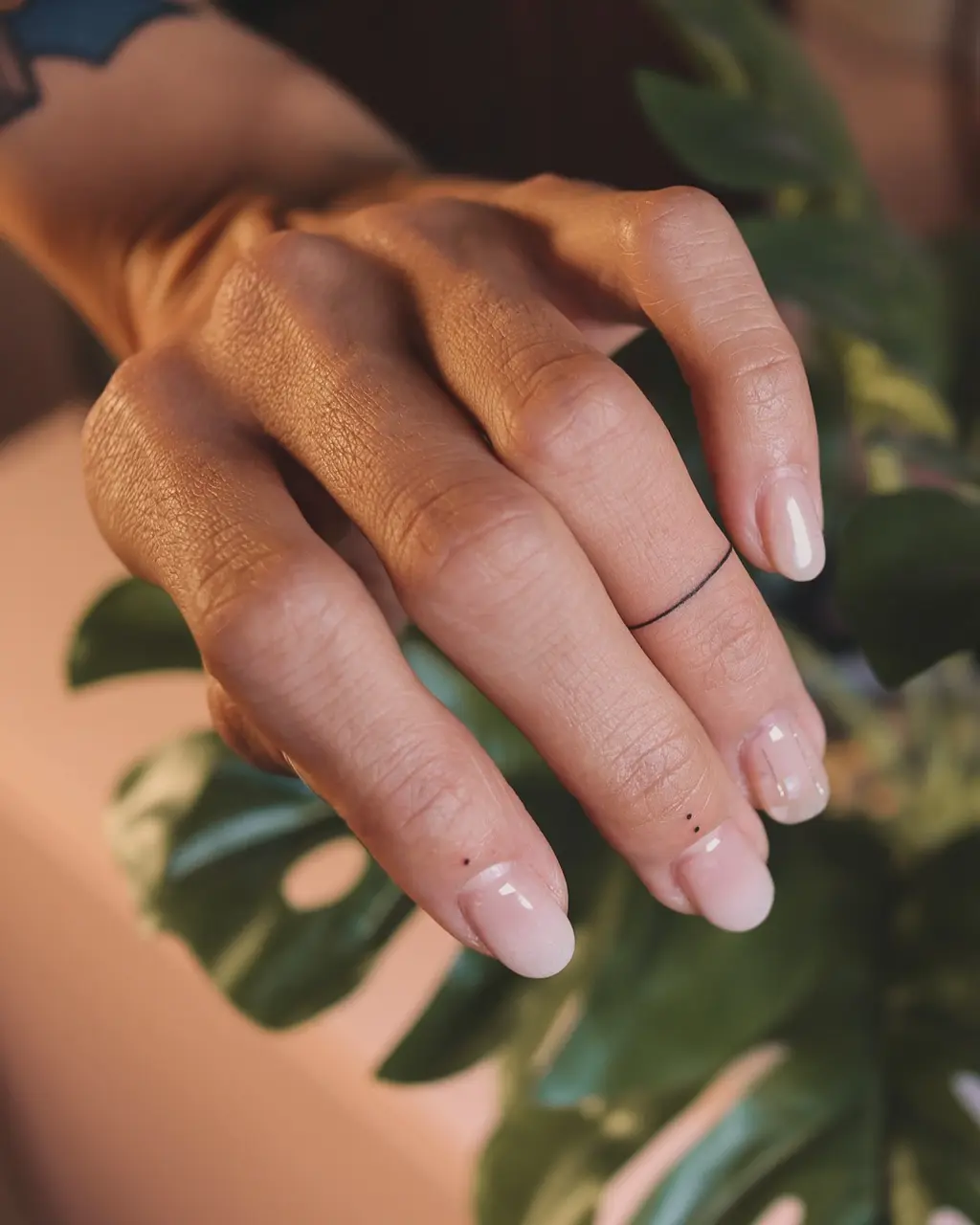 Minimal Dot Finger Tattoos for Women