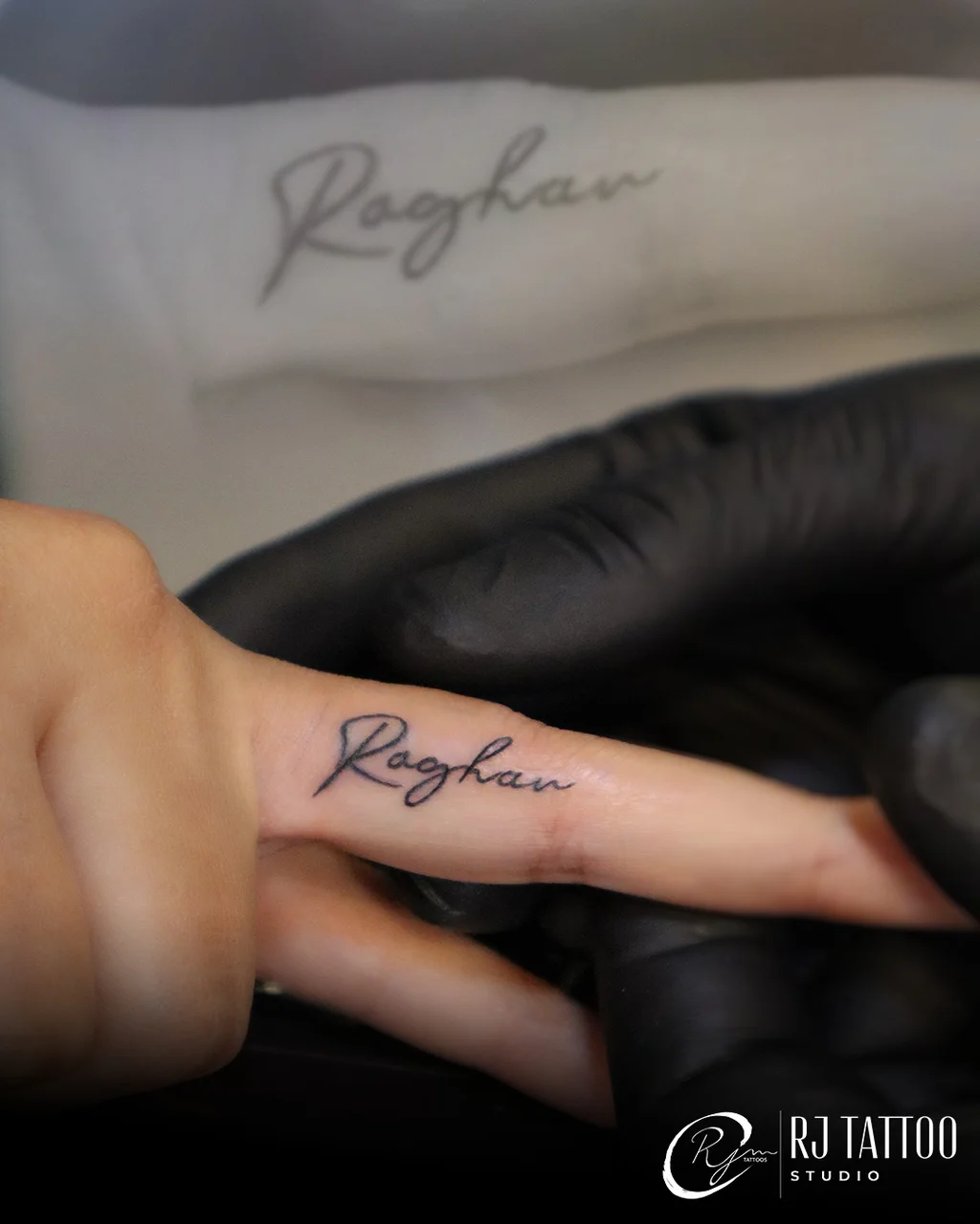 Name Finger Tattoos for Women