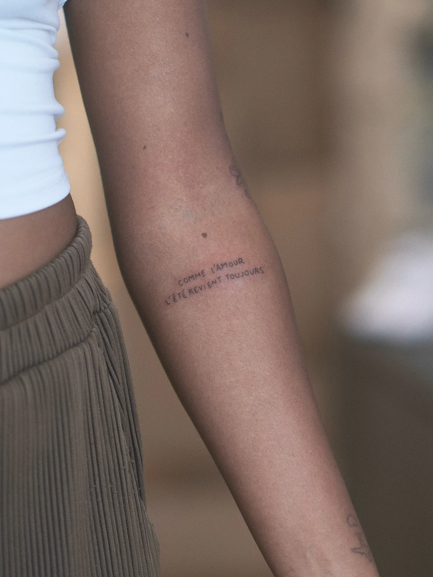 Elegant Quote Tattoo for Women