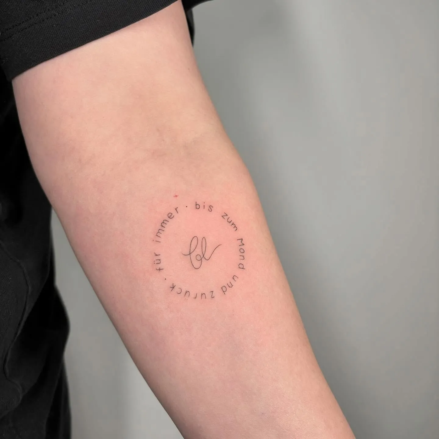 Circular Quote Tattoo for Women